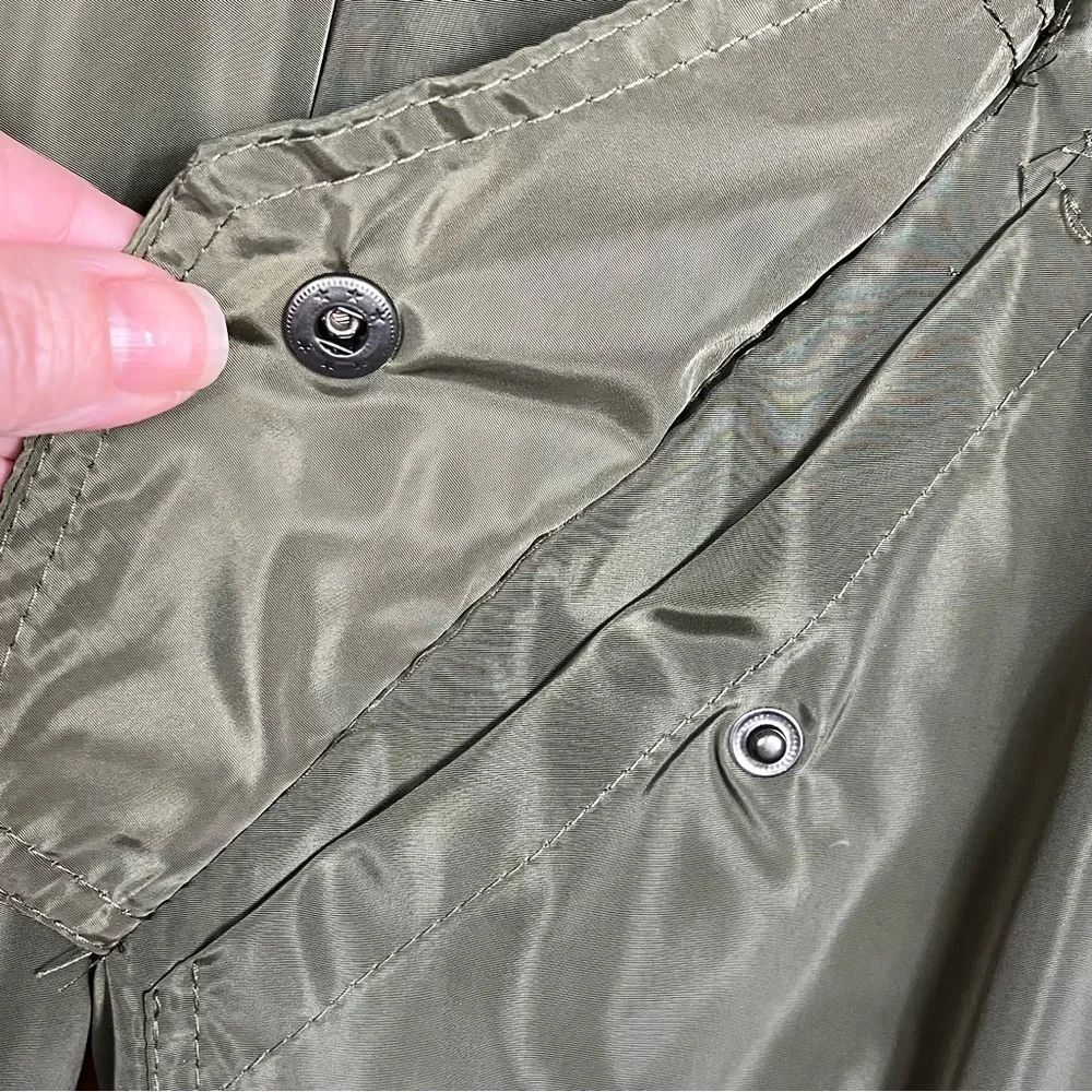 Army Performance Bomber Jacket Unisex Small Green Satin Military Uniform Costume